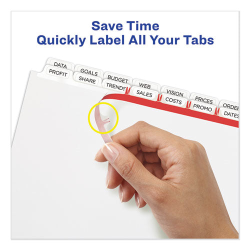 Index Maker Print & Apply Clear Label Double Column Dividers, 16-tab, Letter