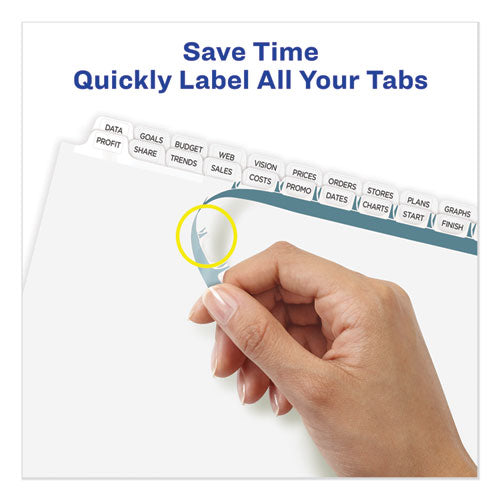 Index Maker Print & Apply Clear Label Double Column Dividers, 24-tab, Letter