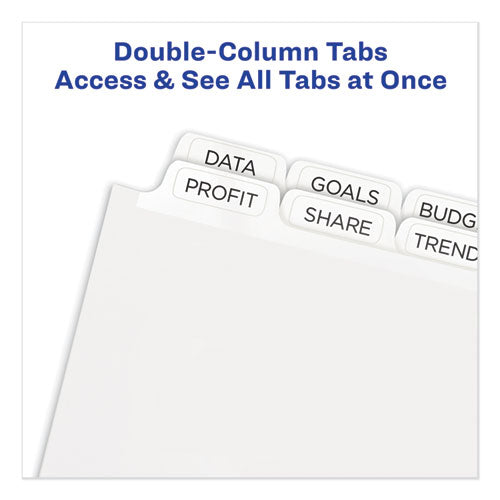 Index Maker Print & Apply Clear Label Double Column Dividers, 24-tab, Letter