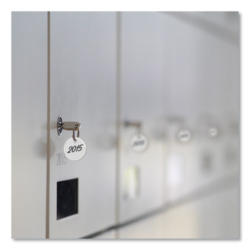 Heavyweight Stock Metal Rim Tags, 1 1-4 Dia, White, 500-box