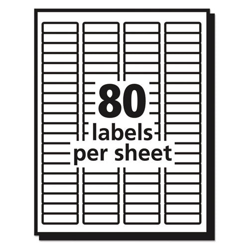 Matte Clear Easy Peel Mailing Labels W- Sure Feed Technology, Laser Printers, 0.5 X 1.75, Clear, 80-sheet, 10 Sheets-pack