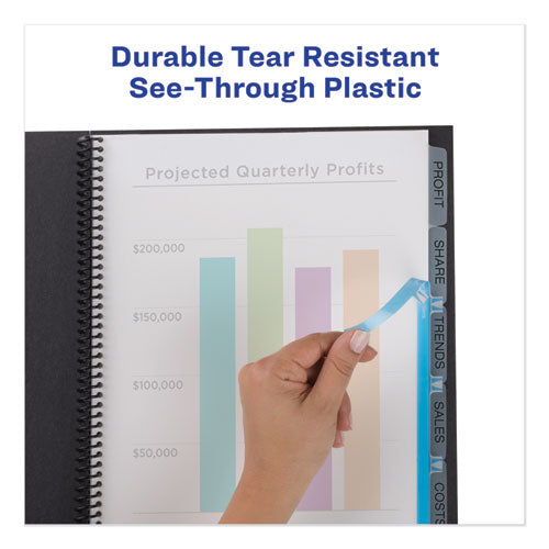 Print And Apply Index Maker Clear Label Unpunched Dividers With Printable Label Strip, 5-tab, 11 X 8.5, Clear, 5 Sets