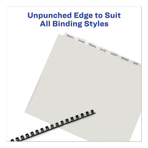 Print And Apply Index Maker Clear Label Unpunched Dividers With Printable Label Strip, 8-tab, 11 X 8.5, Clear, 5 Sets