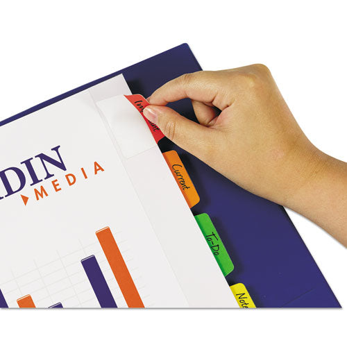 Movable Tab Dividers With Color Tabs, 5-tab, 11 X 8.5, White, 1 Set