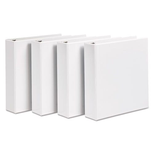 Durable View Binder With Durahinge And Slant Rings, 3 Rings, 2" Capacity, 11 X 8.5, White, 4-pack