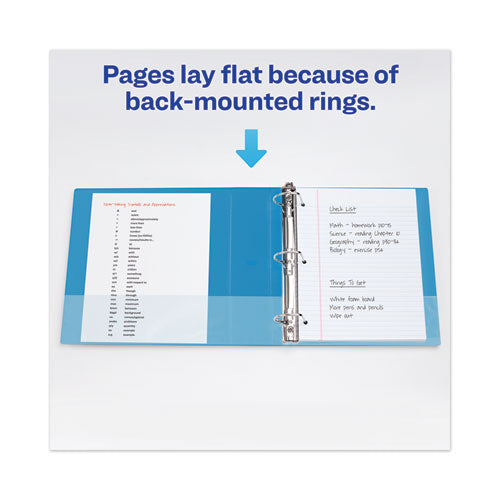 Heavy-duty View Binder With Durahinge And One Touch Ezd Rings, 3 Rings, 2" Capacity, 11 X 8.5, Periwinkle