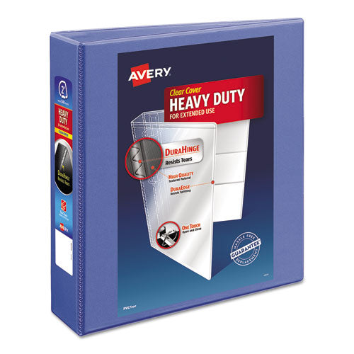 Heavy-duty View Binder With Durahinge And One Touch Ezd Rings, 3 Rings, 2" Capacity, 11 X 8.5, Periwinkle
