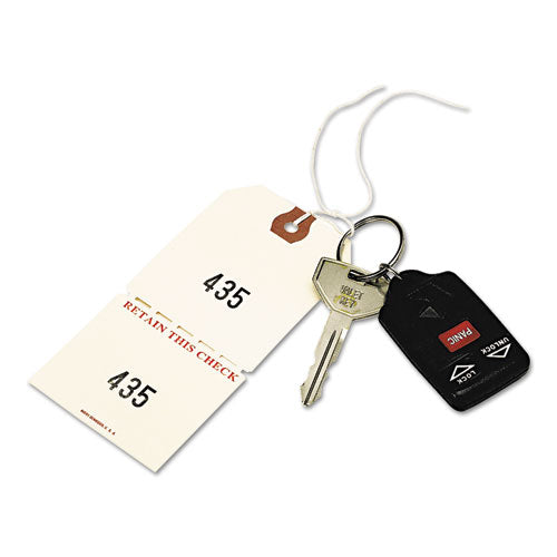 Duplicate Auto Park Tags, 1-500, 4 3-4 X 2 3-8, Manila, 500-box