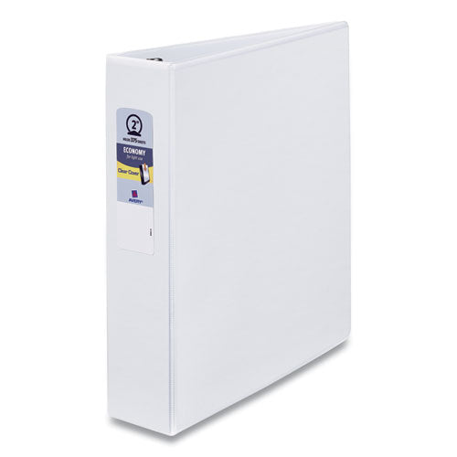 Economy View Binder With Round Rings , 3 Rings, 2" Capacity, 11 X 8.5, White