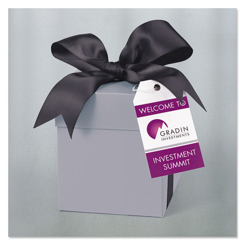 Printable Rectangular Tags With Strings, 2 X 3 1-2, Matte White, 96-pack