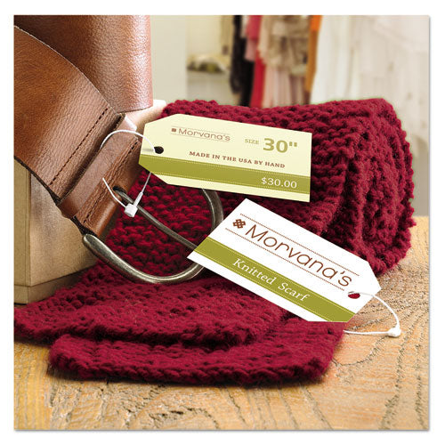 Printable Rectangular Tags With Strings, 2 X 3 1-2, Matte White, 96-pack