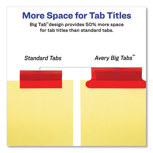Insertable Big Tab Dividers, 8-tab, Letter