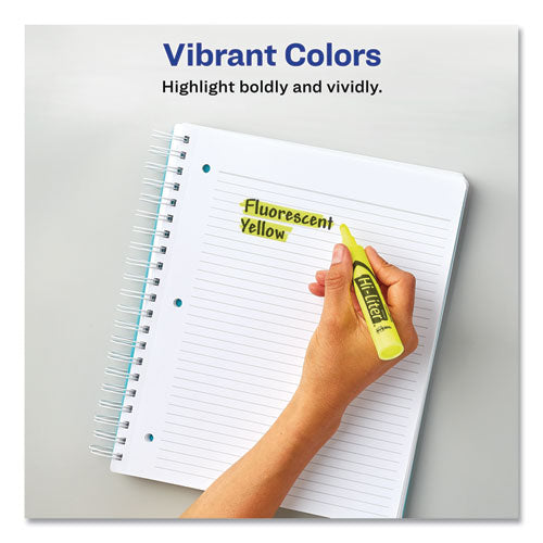 Hi-liter Desk-style Highlighters, Chisel Tip, Fluorescent Pink, Dozen