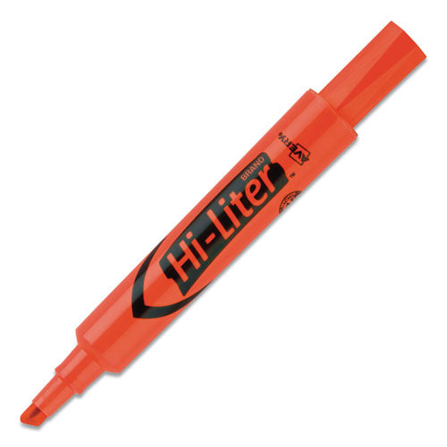 Hi-liter Desk-style Highlighters, Chisel Tip, Fluorescent Orange, Dozen