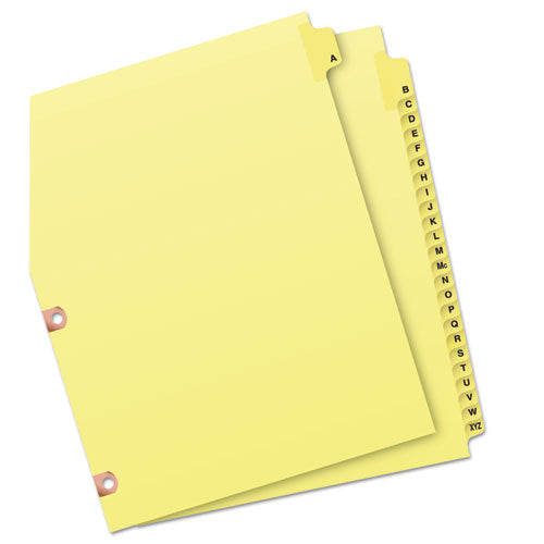 Preprinted Laminated Tab Dividers W-copper Reinforced Holes, 25-tab, Letter