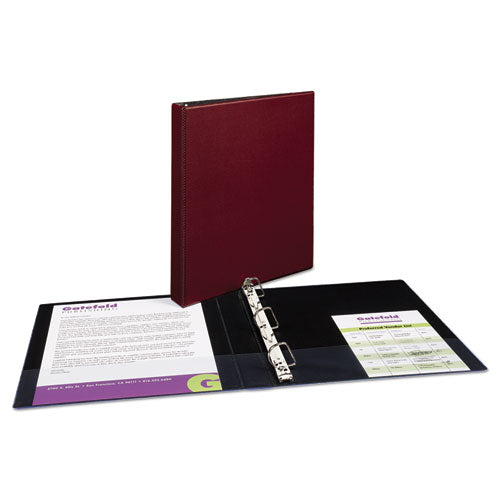 Durable Non-view Binder With Durahinge And Slant Rings, 3 Rings, 1" Capacity, 11 X 8.5, Burgundy
