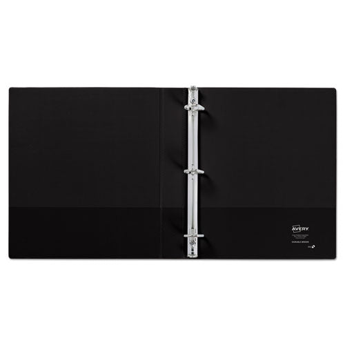 Durable Non-view Binder With Durahinge And Slant Rings, 3 Rings, 1" Capacity, 11 X 8.5, Black