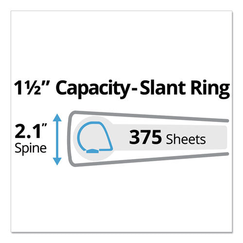 Durable Non-view Binder With Durahinge And Slant Rings, 3 Rings, 1.5" Capacity, 11 X 8.5, Burgundy