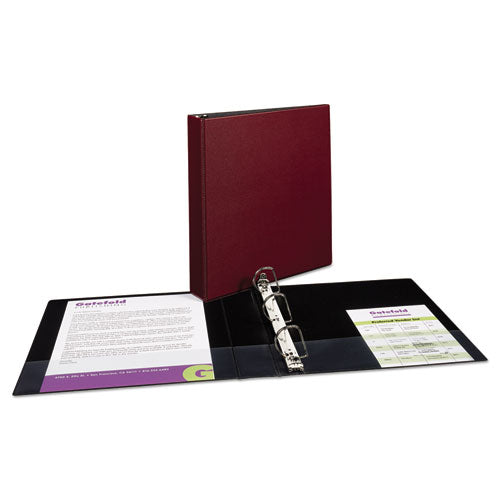 Durable Non-view Binder With Durahinge And Slant Rings, 3 Rings, 1.5" Capacity, 11 X 8.5, Burgundy