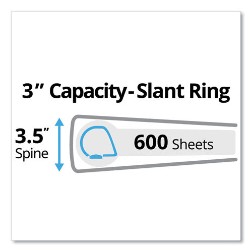 Durable Non-view Binder With Durahinge And Slant Rings, 3 Rings, 3" Capacity, 11 X 8.5, Burgundy