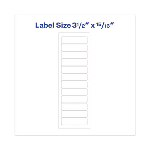 Dot Matrix Printer Mailing Labels, Pin-fed Printers, 0.94 X 3.5, White, 5,000-box