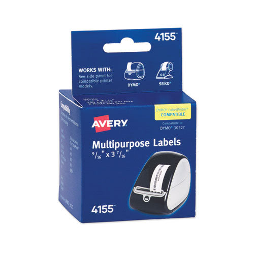 Multipurpose Thermal Labels, 0.56 X 3.44, White, 130-roll, 2 Rolls-pack