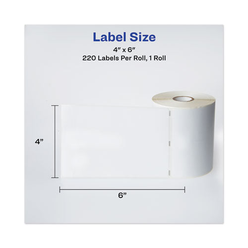 Multipurpose Thermal Labels, 4 X 6, White, 220-roll