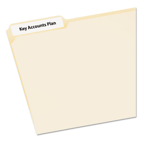 Ecofriendly Permanent File Folder Labels, 0.66 X 3.44, White, 30-sheet, 50 Sheets-pack