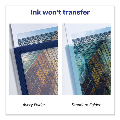 Flexi-view Six-pocket Polypropylene Organizer, 150-sheet Cap., Translucent-navy