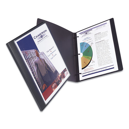 Lay Flat View Report Cover With Flexible Fastener, Letter, 1-2" Cap, Clear-gray