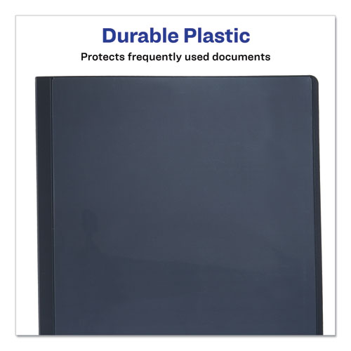 Lay Flat View Report Cover With Flexible Fastener, Letter, 1-2" Cap, Clear-gray