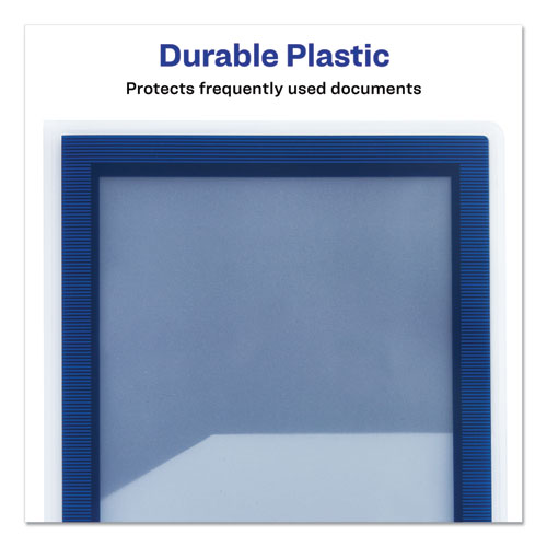 Flexi-view Two-pocket Polypropylene Folder, Translucent-navy, 2-pack