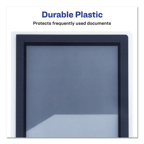 Flexi-view Two-pocket Polypropylene Folder, Translucent-black, 2-pack