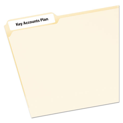 Ecofriendly Permanent File Folder Labels, 0.66 X 3.44, White, 30-sheet, 25 Sheets-pack