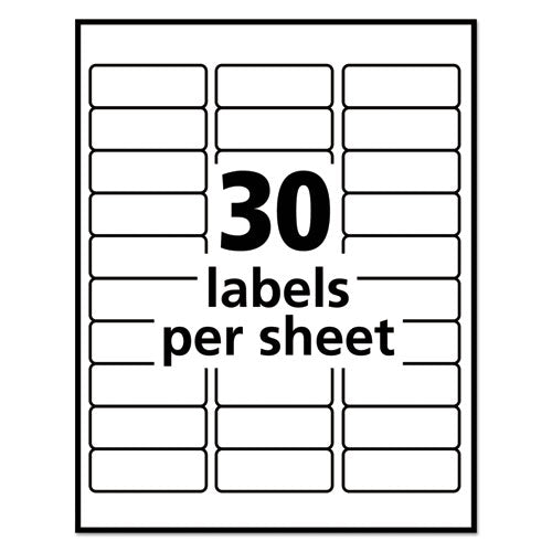 Ecofriendly Mailing Labels, Inkjet-laser Printers, 1 X 2.63, White, 30-sheet, 100 Sheets-pack