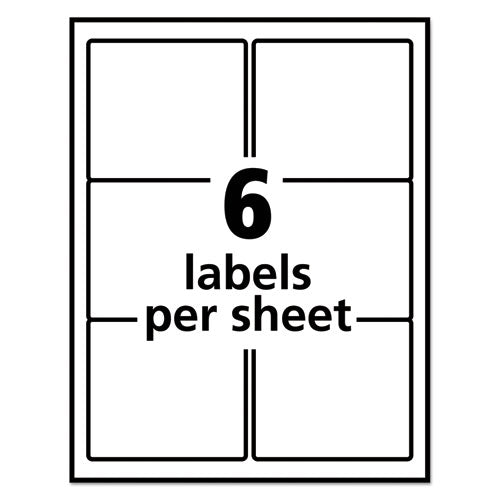 Ecofriendly Mailing Labels, Inkjet-laser Printers, 3.33 X 4, White, 6-sheet, 100 Sheets-pack