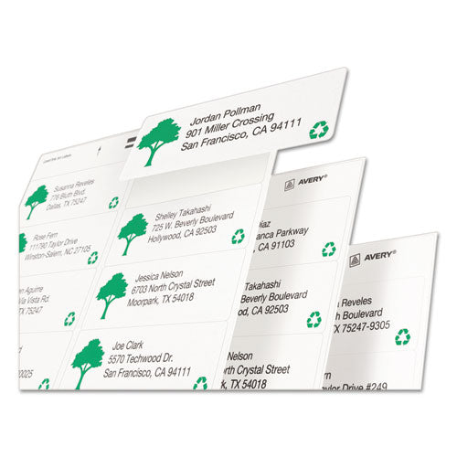 Ecofriendly Mailing Labels, Inkjet-laser Printers, 1 X 2.63, White, 30-sheet, 250 Sheets-box