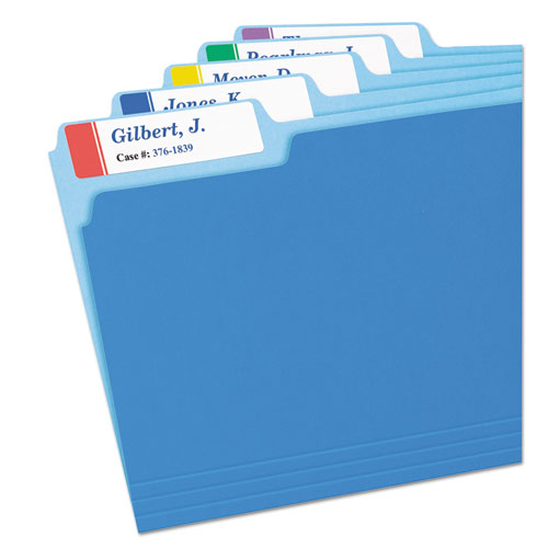 Extra-large Trueblock File Folder Labels With Sure Feed Technology, 0.94 X 3.44, White, 18-sheet, 25 Sheets-pack