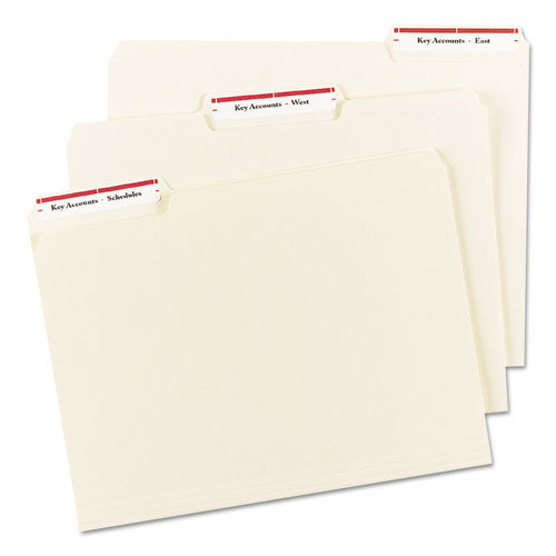 Permanent Trueblock File Folder Labels With Sure Feed Technology, 0.66 X 3.44, White, 30-sheet, 50 Sheets-box