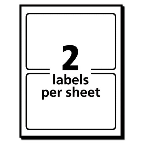 Printable Adhesive Name Badges, 3.38 X 2.33, White, 100-pack