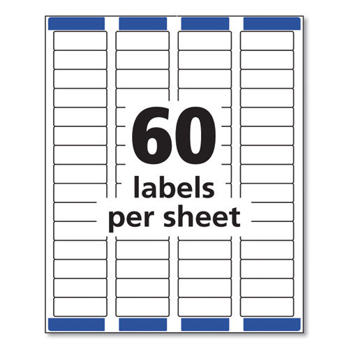 Easy Peel White Address Labels W- Sure Feed Technology, Laser Printers, 0.66 X 1.75, White, 60-sheet, 100 Sheets-pack