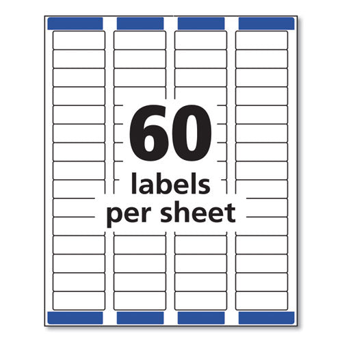 Easy Peel White Address Labels W- Sure Feed Technology, Laser Printers, 0.66 X 1.75, White, 60-sheet, 25 Sheets-pack