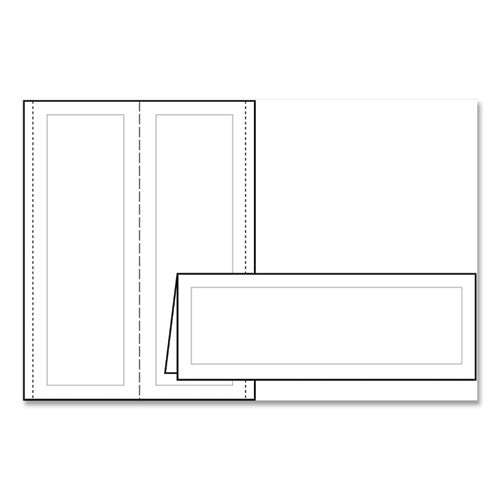 Large Embossed Tent Card, White, 3 1-2 X 11, 1 Card-sheet, 50-box