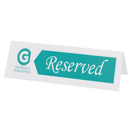 Large Embossed Tent Card, White, 3 1-2 X 11, 1 Card-sheet, 50-box