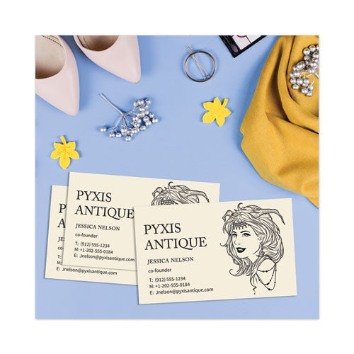 Printable Microperforated Business Cards With Sure Feed Technology, Laser, 2 X 3.5, Ivory, Uncoated, 250-pack