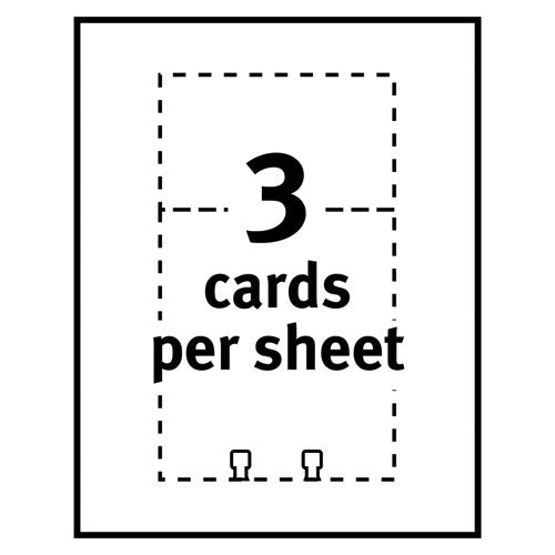 Large Rotary Cards, Laser-inkjet, 3 X 5, 3 Cards-sheet, 150 Cards-box