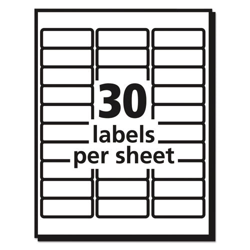 Matte Clear Easy Peel Mailing Labels W- Sure Feed Technology, Laser Printers, 1 X 2.63, Clear, 30-sheet, 25 Sheets-box