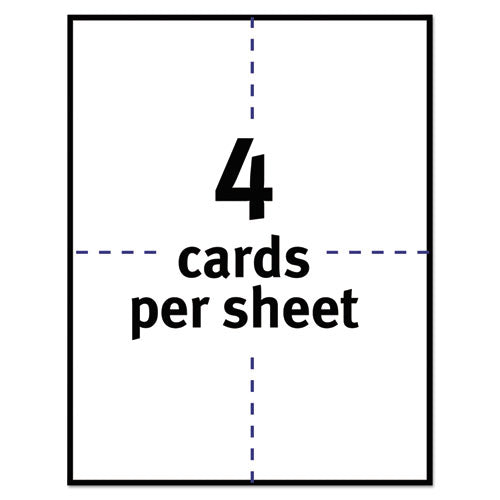 Postcards For Laser Printers, 4 1-4 X 5 1-2, Uncoated White, 4-sheet, 200-box