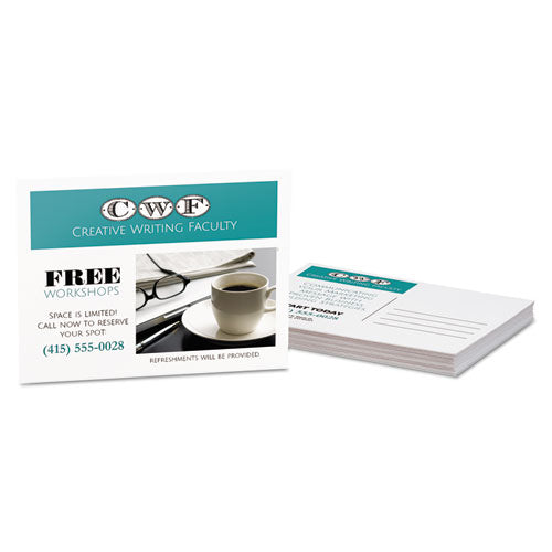 Postcards For Laser Printers, 4 1-4 X 5 1-2, Uncoated White, 4-sheet, 200-box