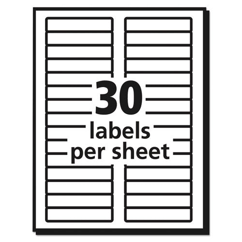 Permanent Trueblock File Folder Labels With Sure Feed Technology, 0.66 X 3.44, White, 30-sheet, 50 Sheets-box